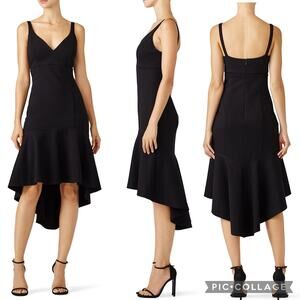 NWT Adelyn Rae Izabella high low sleeveless black sexy Dress medium